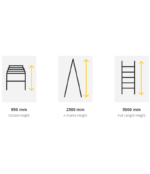Telescopic A-Frame Ladder 5M - Image 3