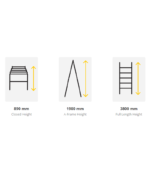 Telescopic A-Frame Ladder 3.8M - Image 3